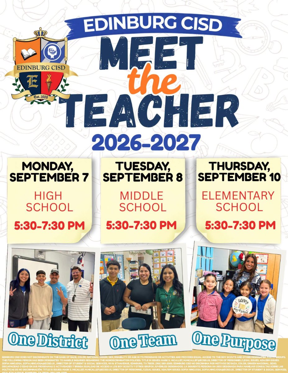 ECISD Meet the Teacher 26-27 Flyer